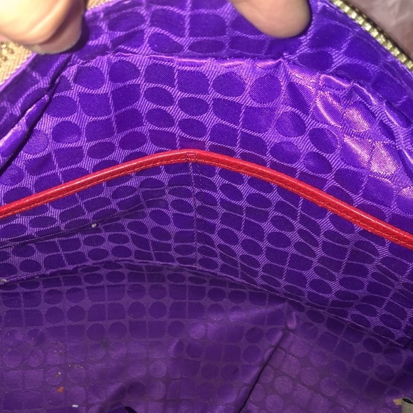 Kate Spade large black and tan leopard print handbag red leather with wallet - Picture 5 of 16